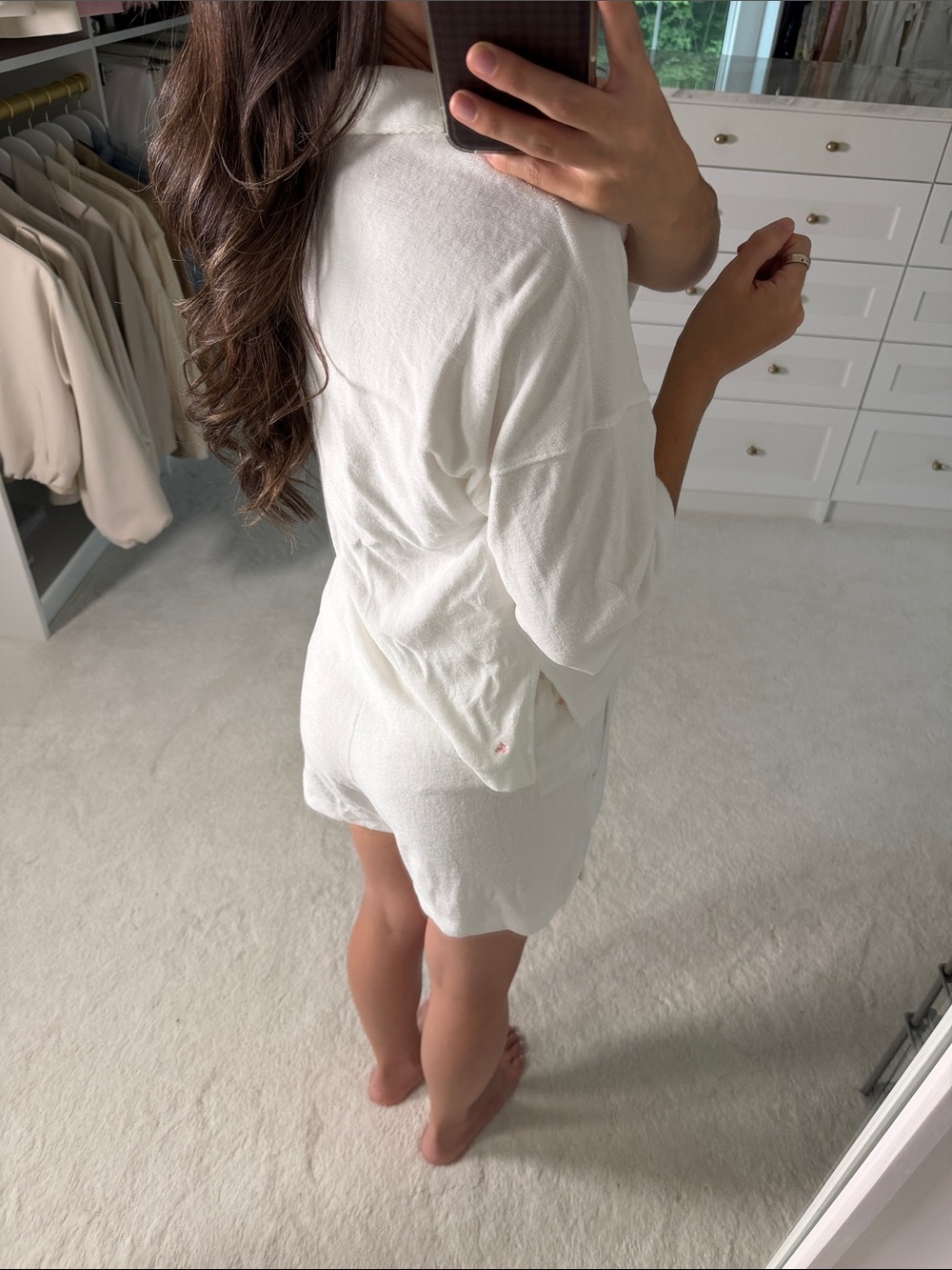 Travis Mathew White Terry Collar Short Set - Picture 5 of 5